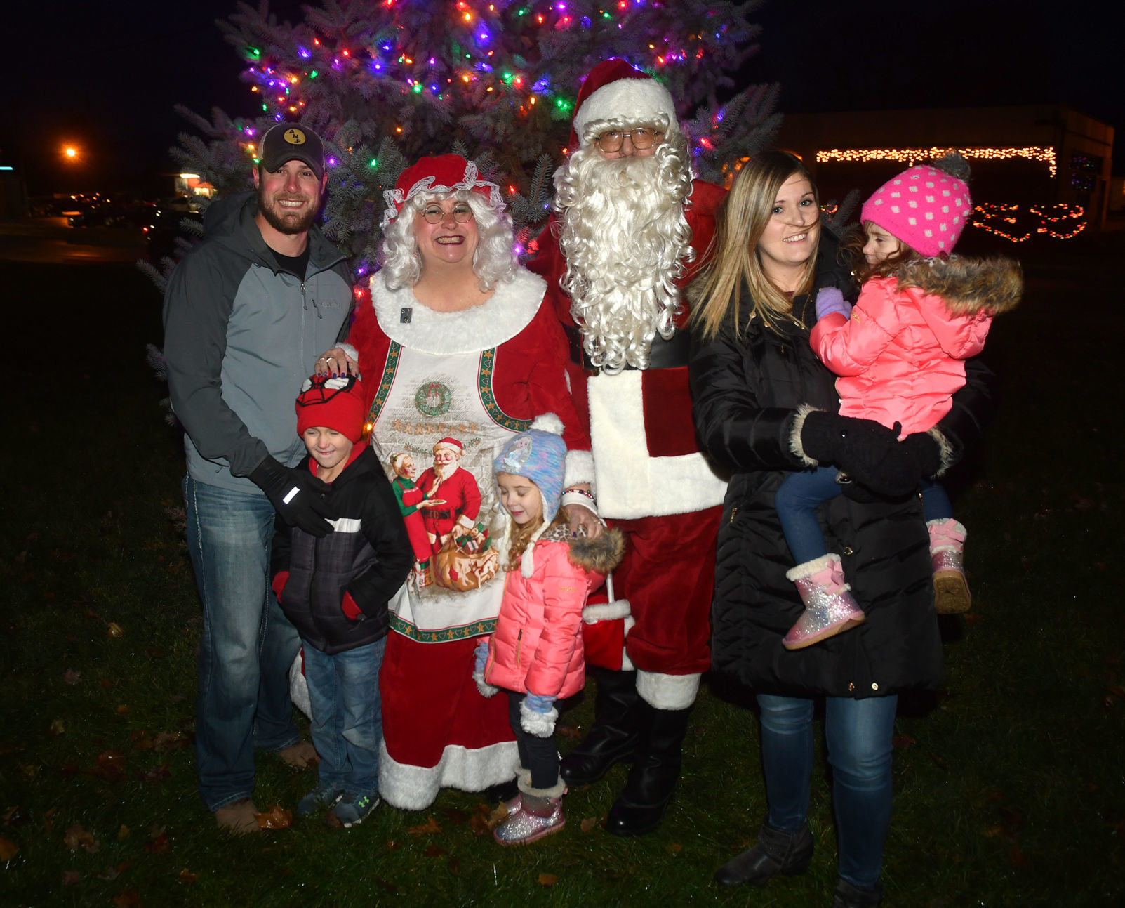 Blue Grass Christmas celebration with tree lighting ceremony.